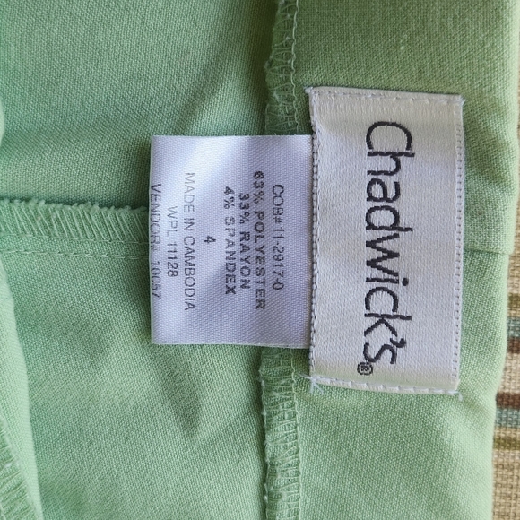Mint green high waisted straight leg pants - Picture 3 of 4